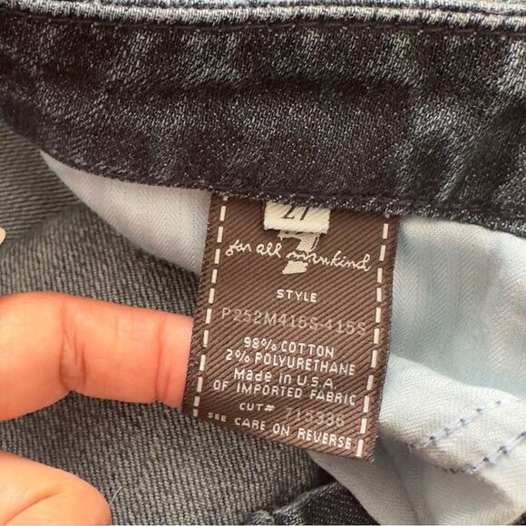 7 For All Mankind Hale Straight Cut Jeans Size 27 - Picture 15 of 15